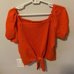 Coral Square Neck Loft Top